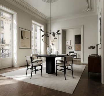 Arc dining table Ø120 cm - Coffee black oak - 101 Copenhagen
