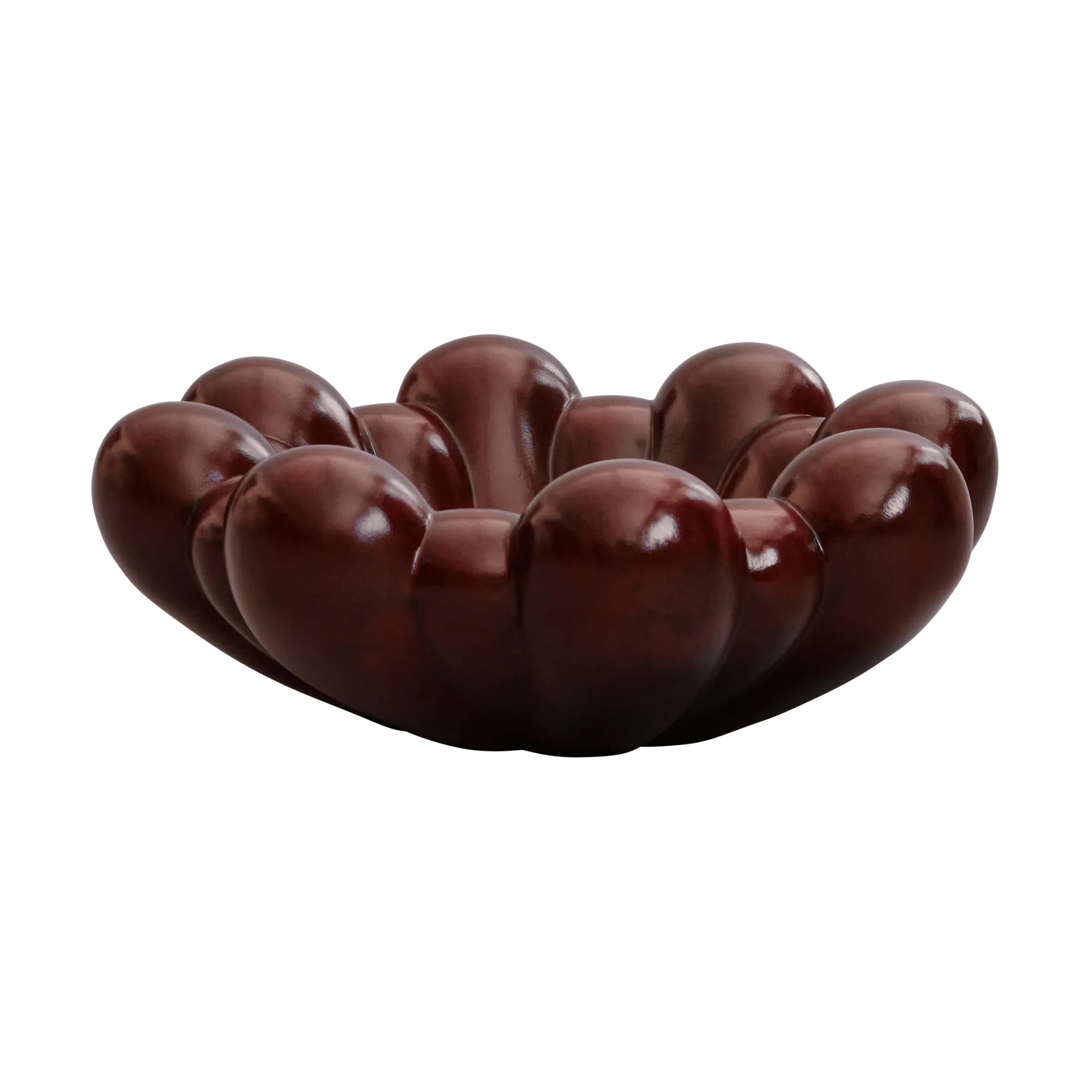 Bloom tray bowl large, Maroon 101 Copenhagen