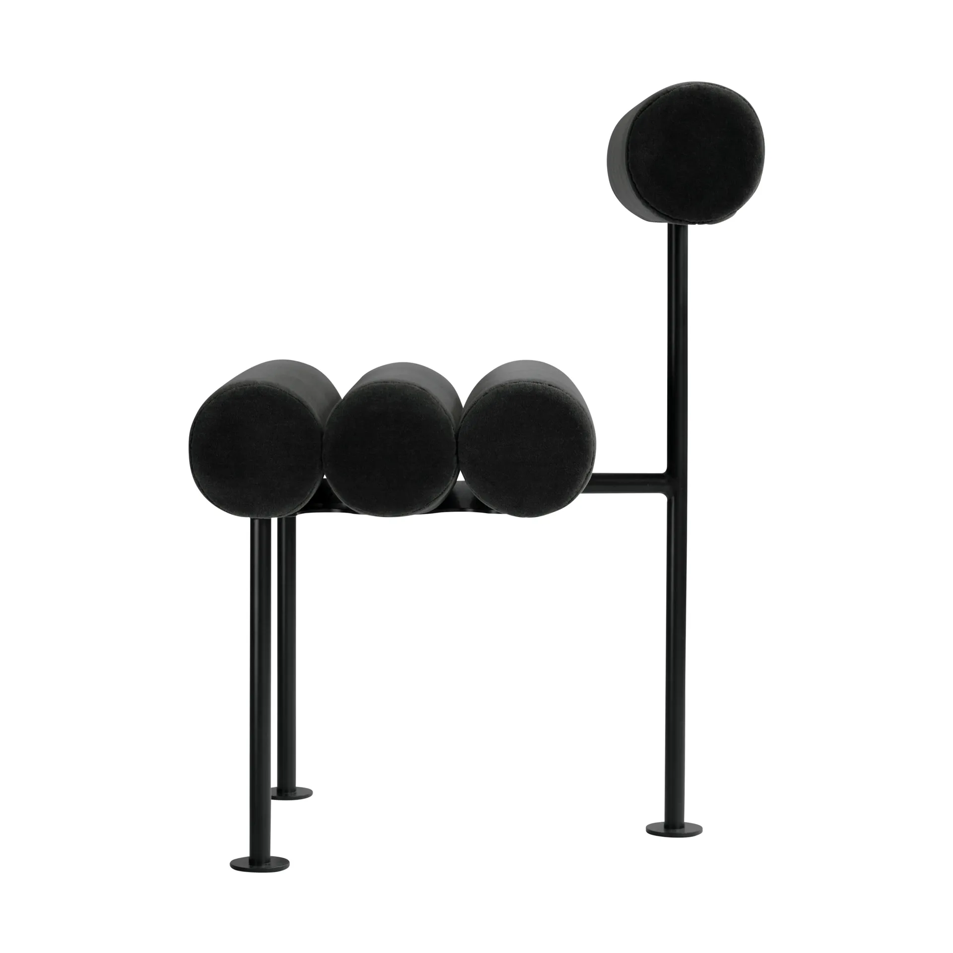 Hiro dining chair, Black frame-peat 101 Copenhagen