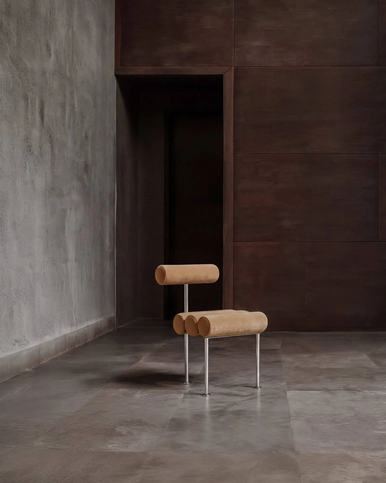 Hiro dining chair, Stainless steel-desert 101 Copenhagen