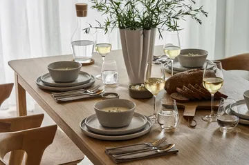 Alfred dining table - White pigmented oak, 90x220 cm - 1898