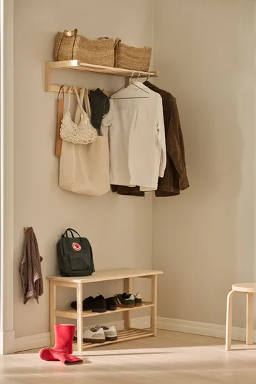 Bäckebo shoe rack with seat - Birch, 80x48x30 cm - 1898