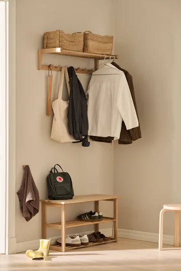Bäckebo shoe rack with seat - Oak, 80x48x30 cm - 1898