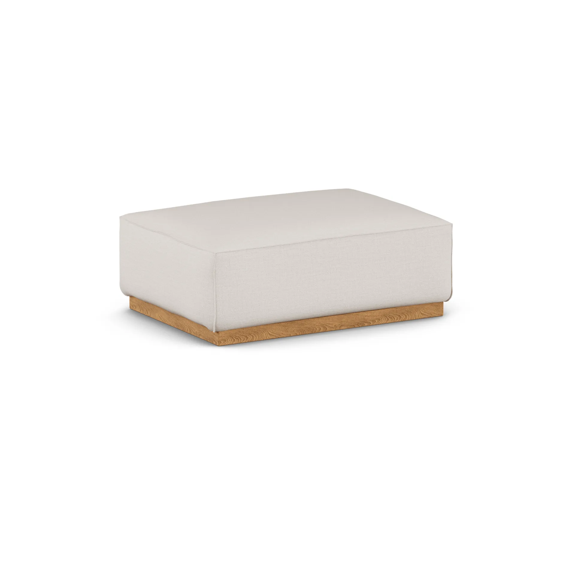 Bergsdal footstool, Same Off White 6671-ecostained 1898