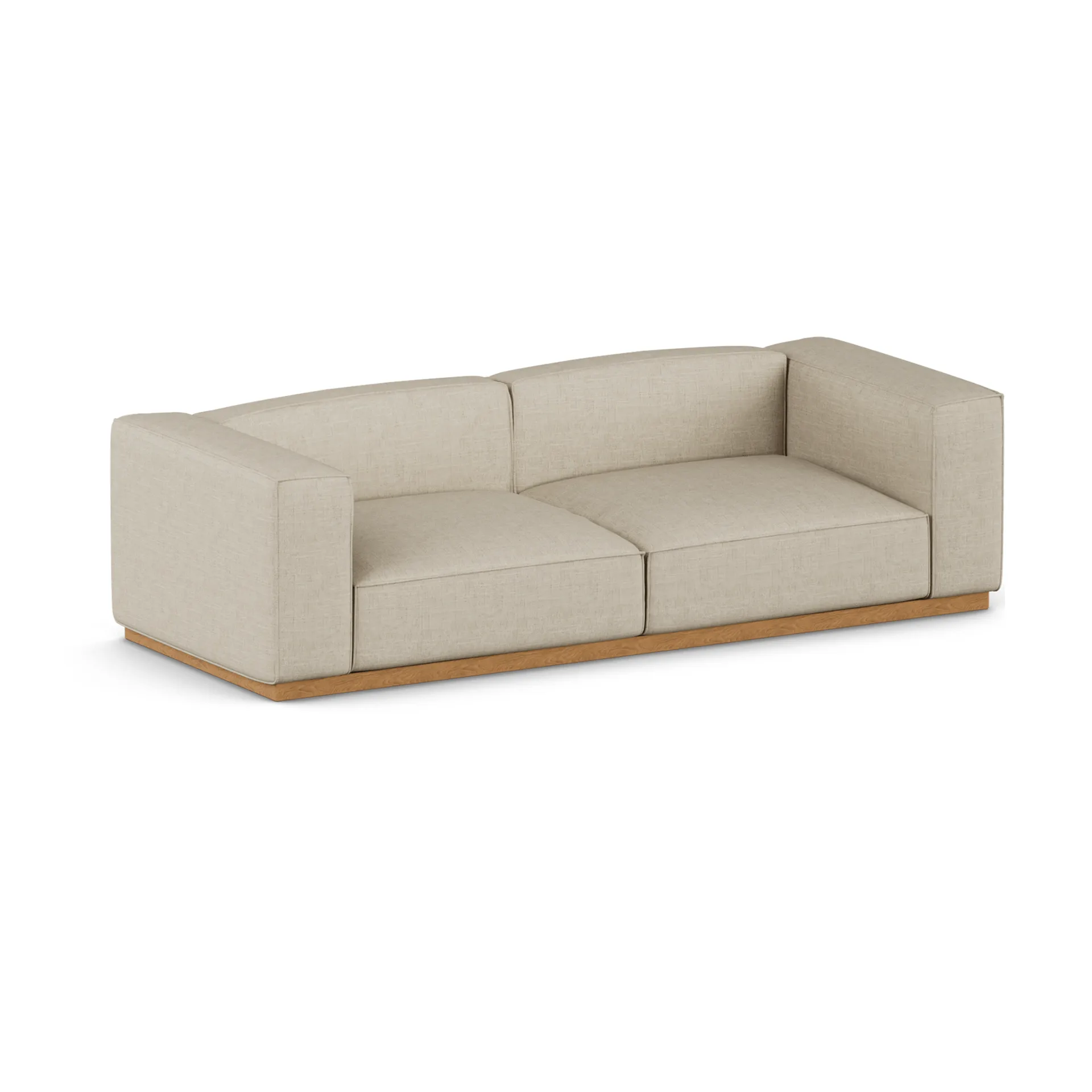 Bergsdal sofa, Bern beige 0341-Oak-stained ash, 3-seater 1898