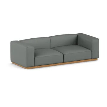 Bergsdal sofa - Caleido grey 1240-Oak-stained ash, 3-seater - 1898