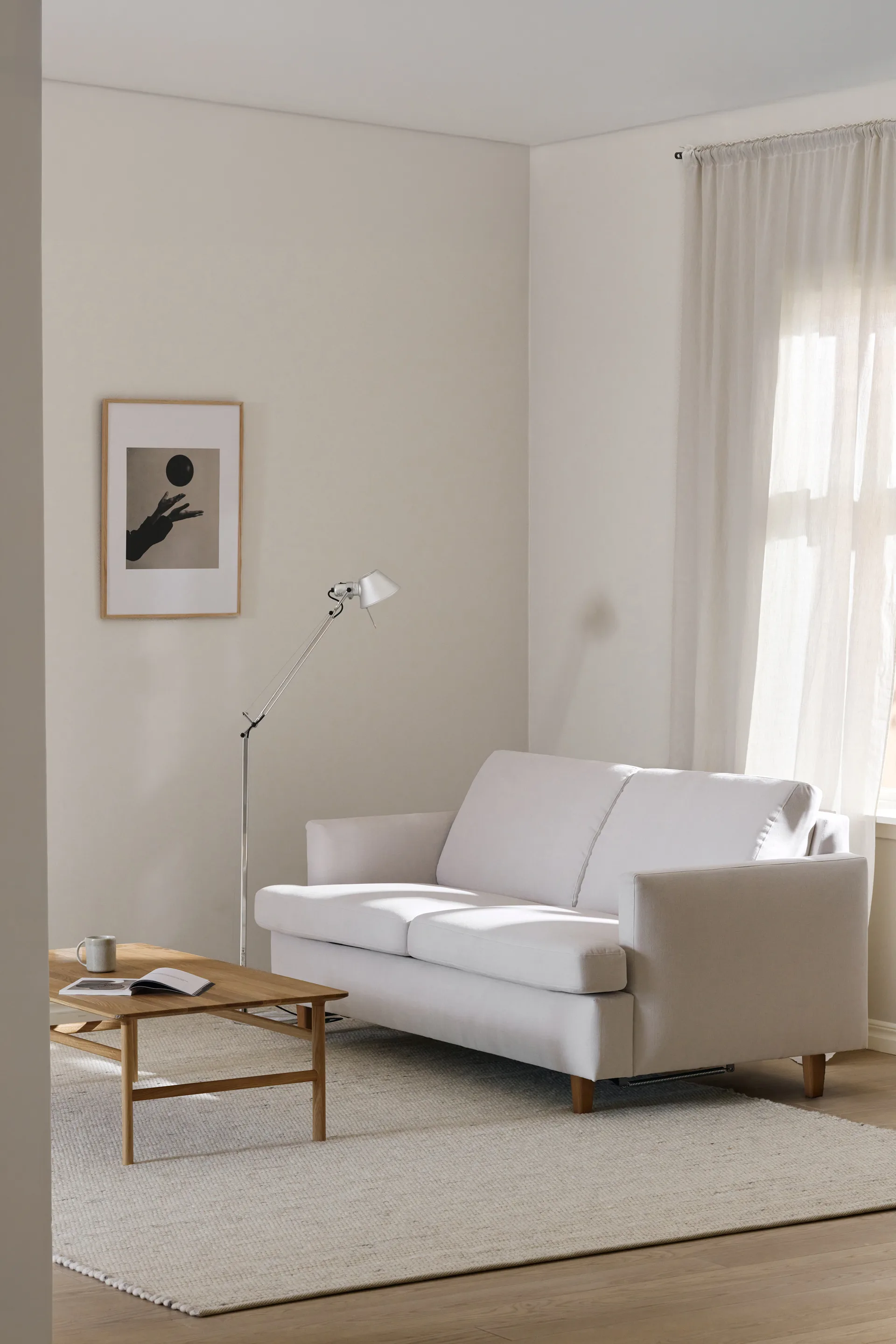 Binga 2,5-seater sofa bed, Oslo Nature 1540-oak 1898