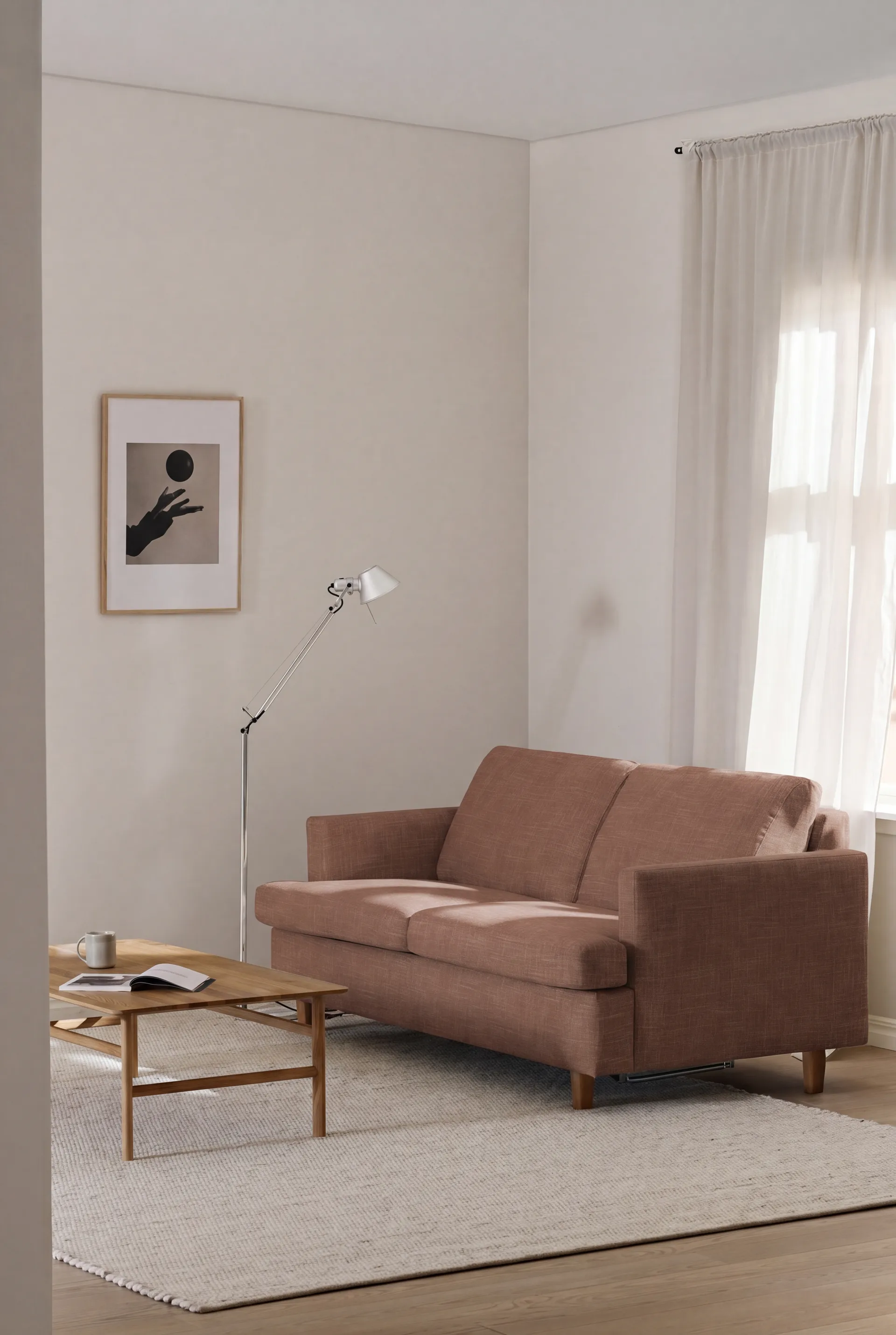 Binga 2,5-seater sofa bed, Same Rust 6675-oak-stained ash 1898
