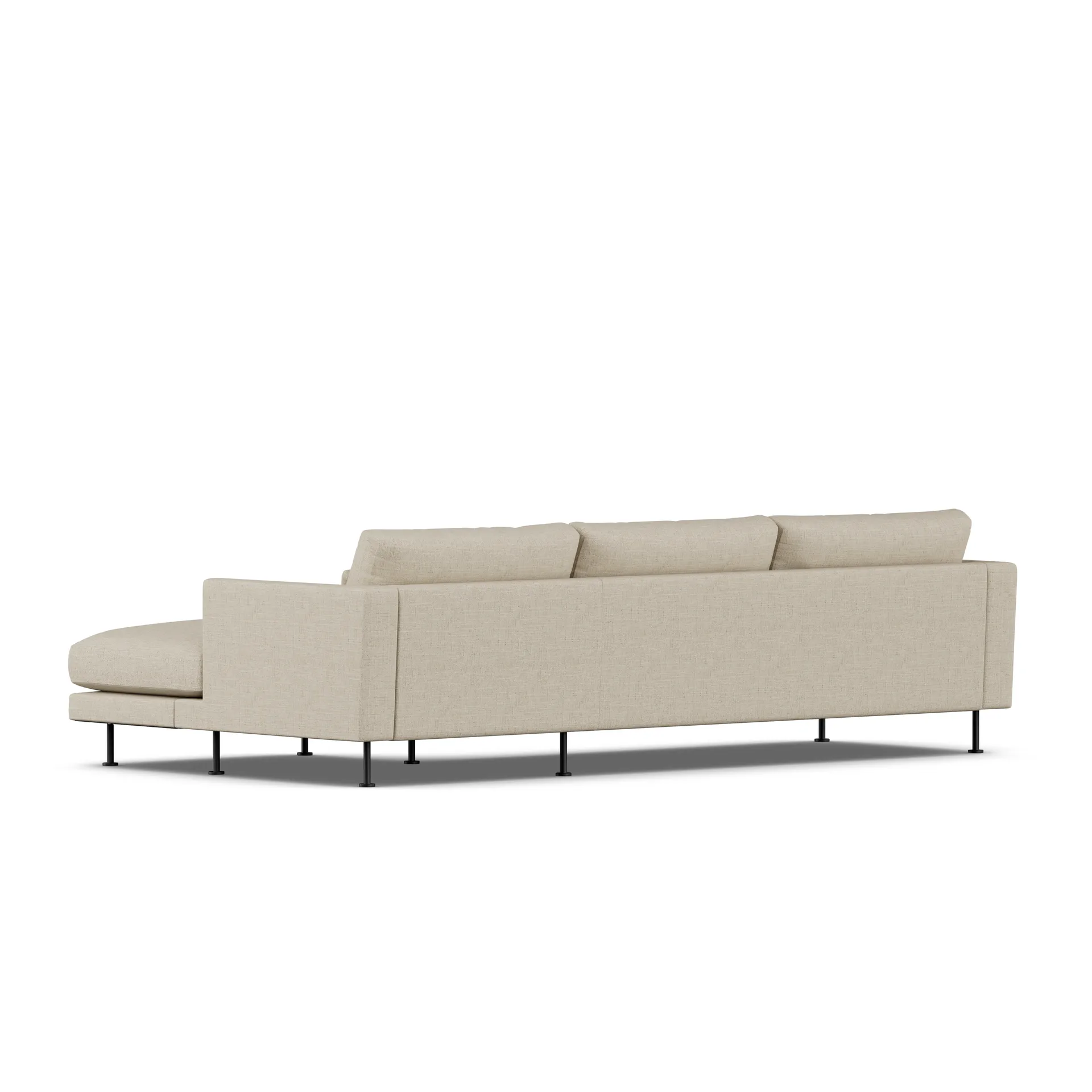 Bredhult sofa, Bern Beige 0341-black steel, 2,5-seater C1 1898