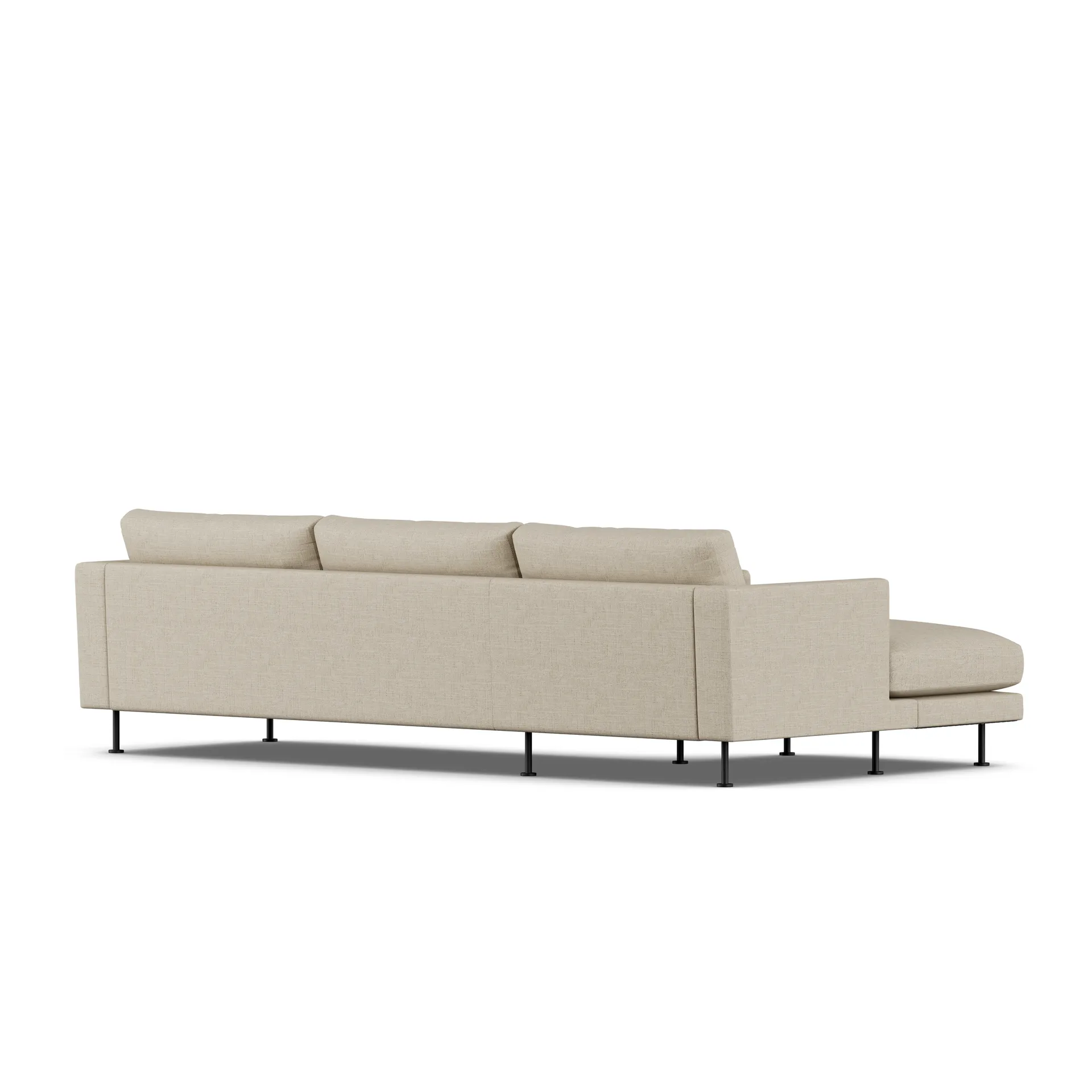 Bredhult sofa, Bern Beige 0341-black steel, 2,5-seater C2 1898