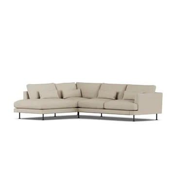 Bredhult sofa - Bern Beige 0341-black steel, 3-seater A2 - 1898