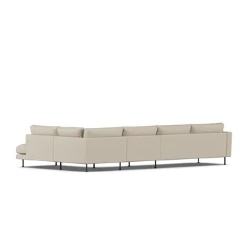 Bredhult sofa - Bern Beige 0341-black steel, 4-seater B1 - 1898