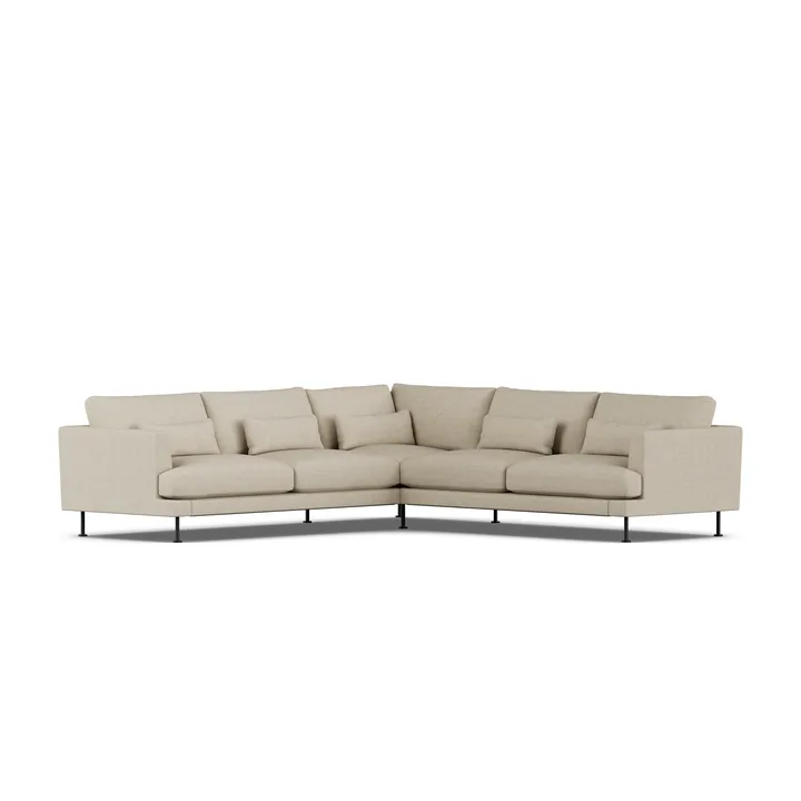 Bredhult sofa - Bern Beige 0341-black steel, corner sofa F - 1898