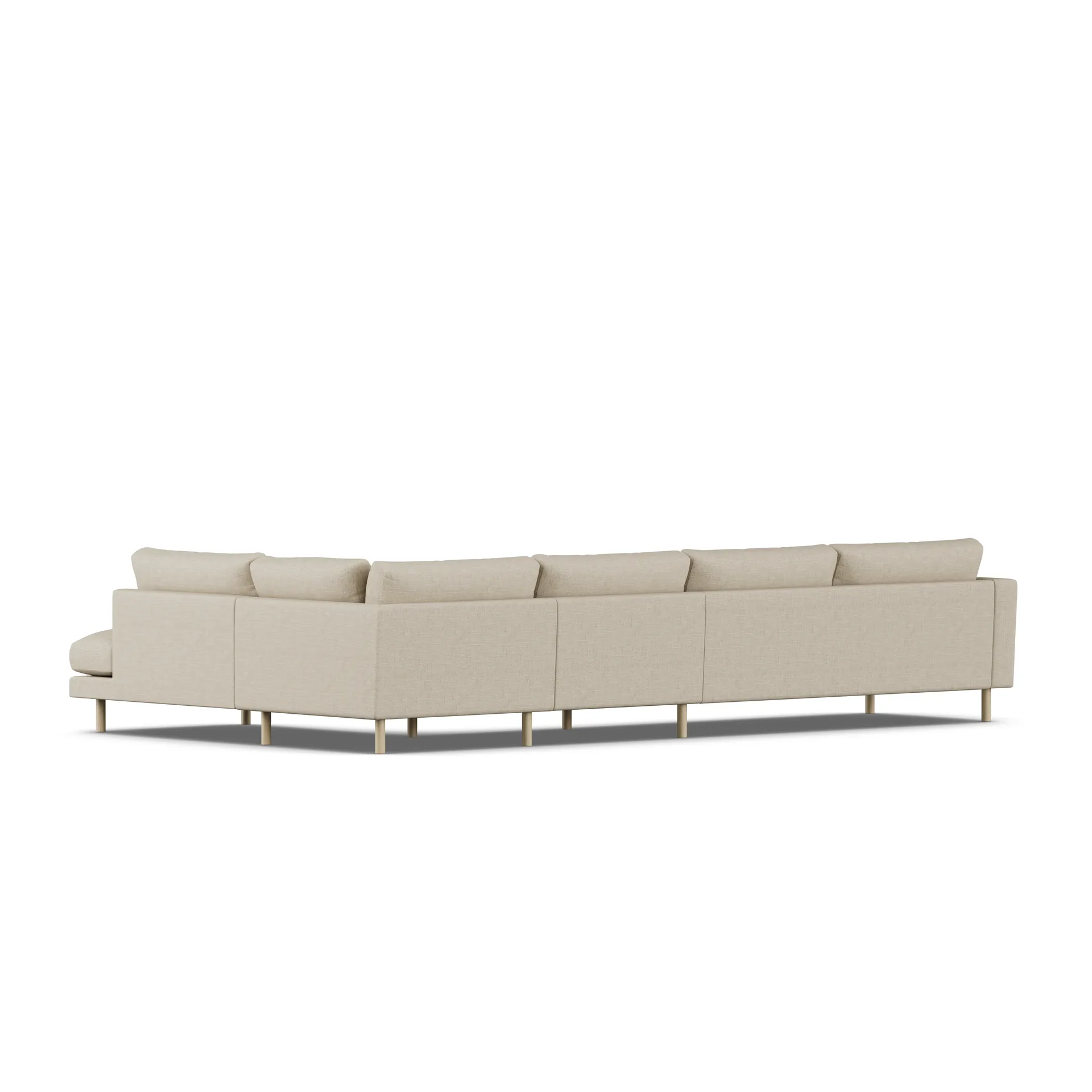 Bredhult sofa, Bern Beige 0341-white-oiled oak, 4-seater B1 1898