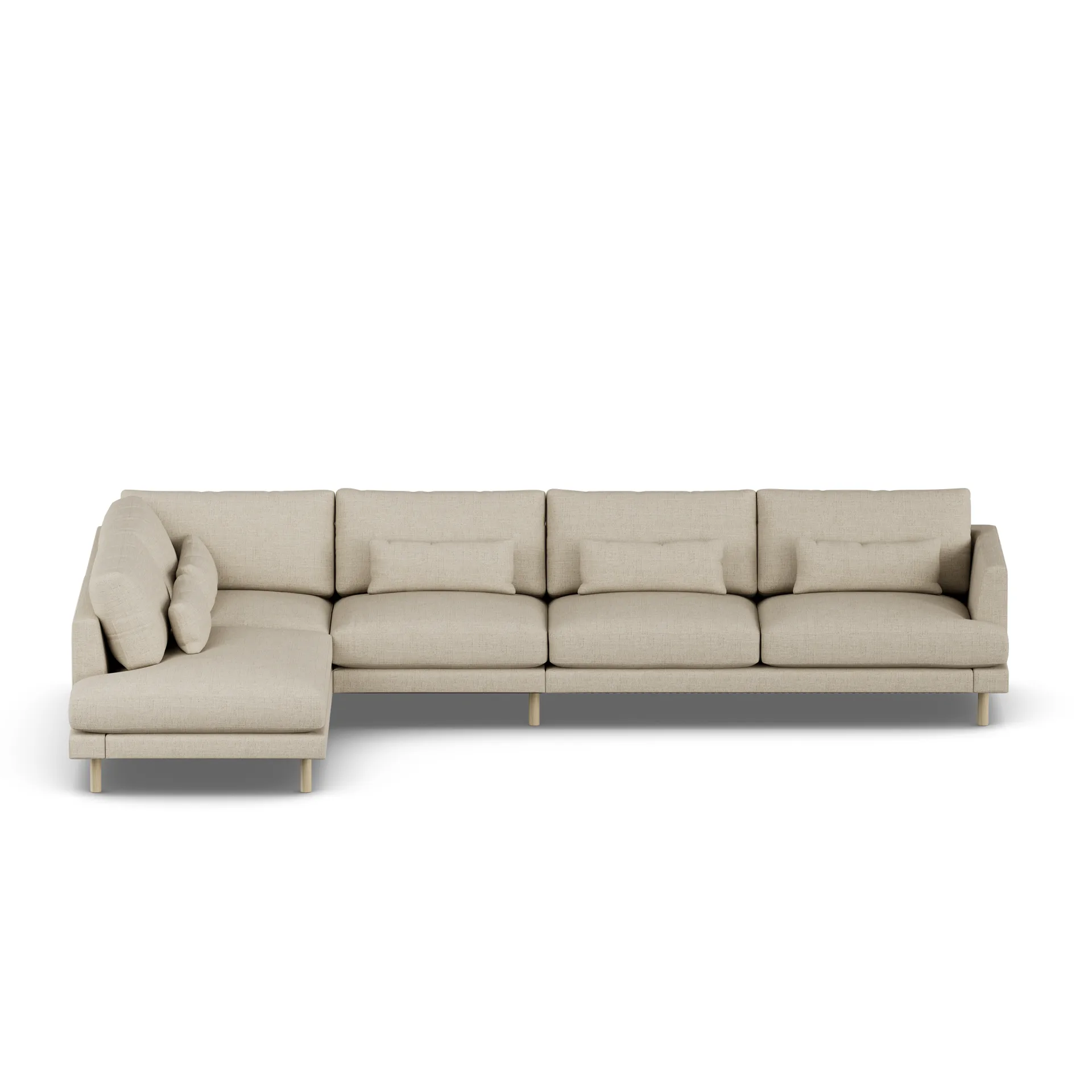 Bredhult sofa, Bern Beige 0341-white-oiled oak, 4-seater B2 1898