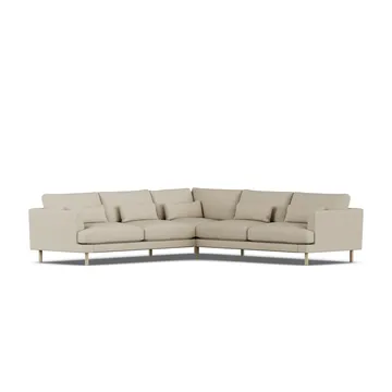 Bredhult sofa - Bern Beige 0341-white-oiled oak, corner sofa F - 1898