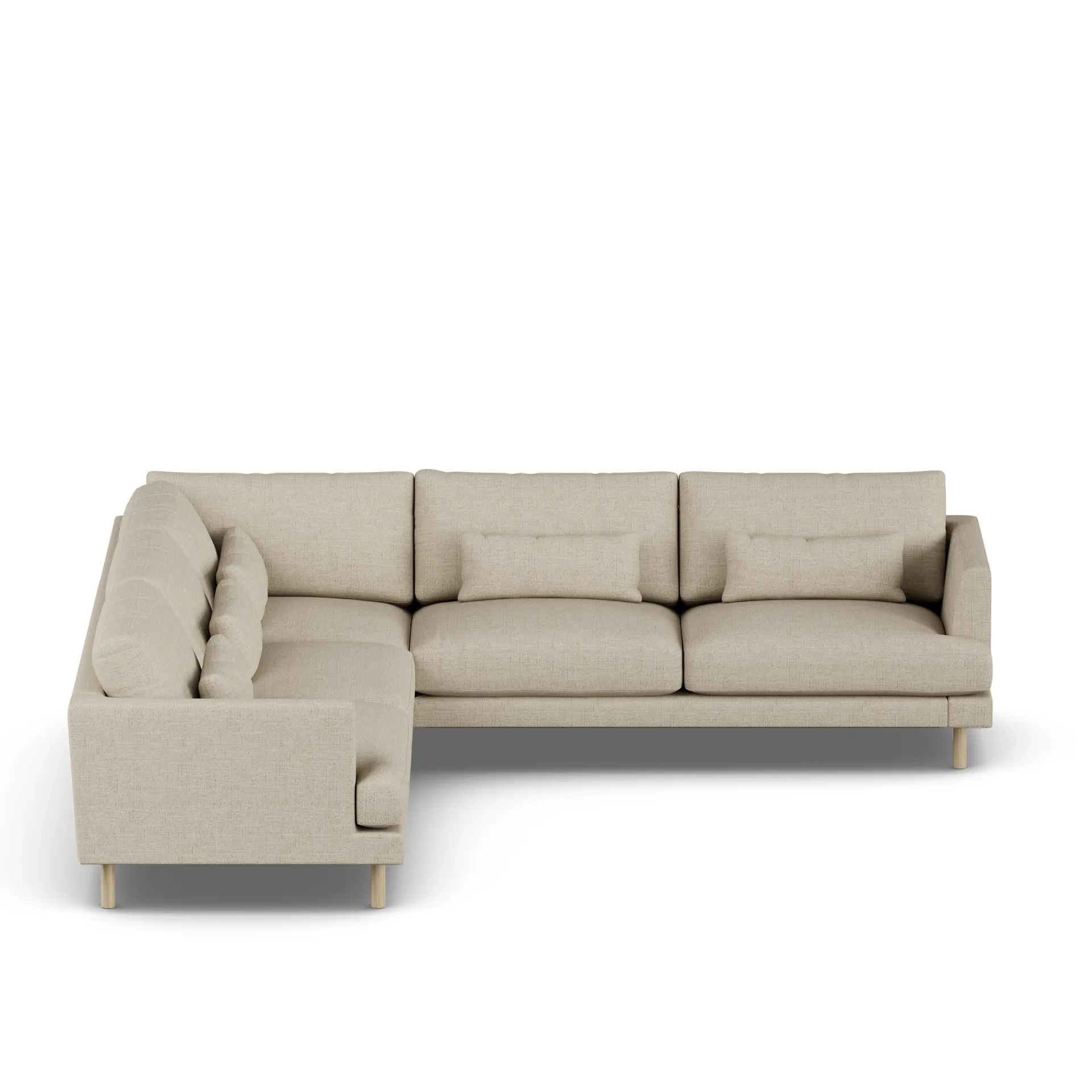 Bredhult sofa, Bern Beige 0341-white-oiled oak, corner sofa F 1898