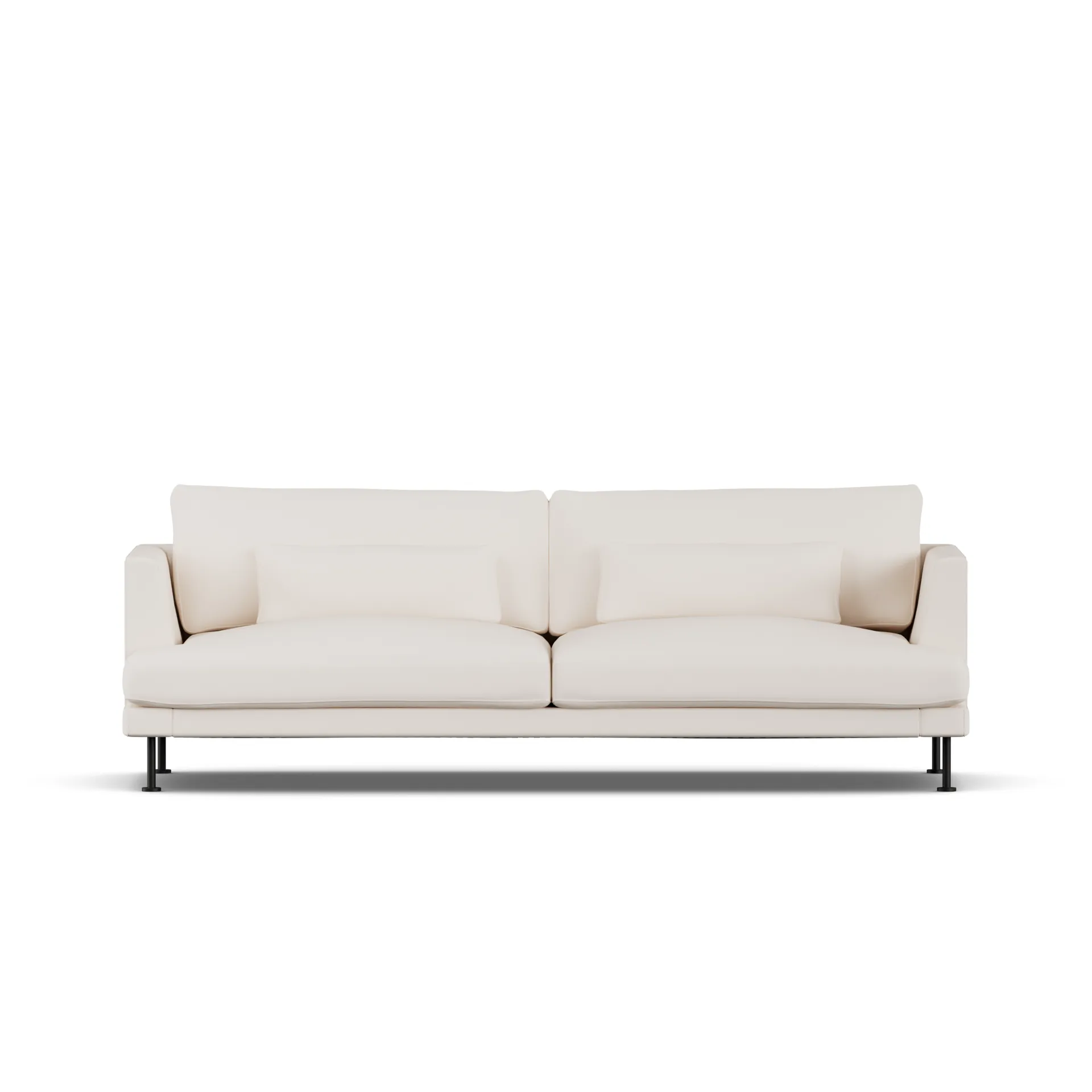Bredhult sofa, Caleido Beige 9600-black steel, 3-seater 1898