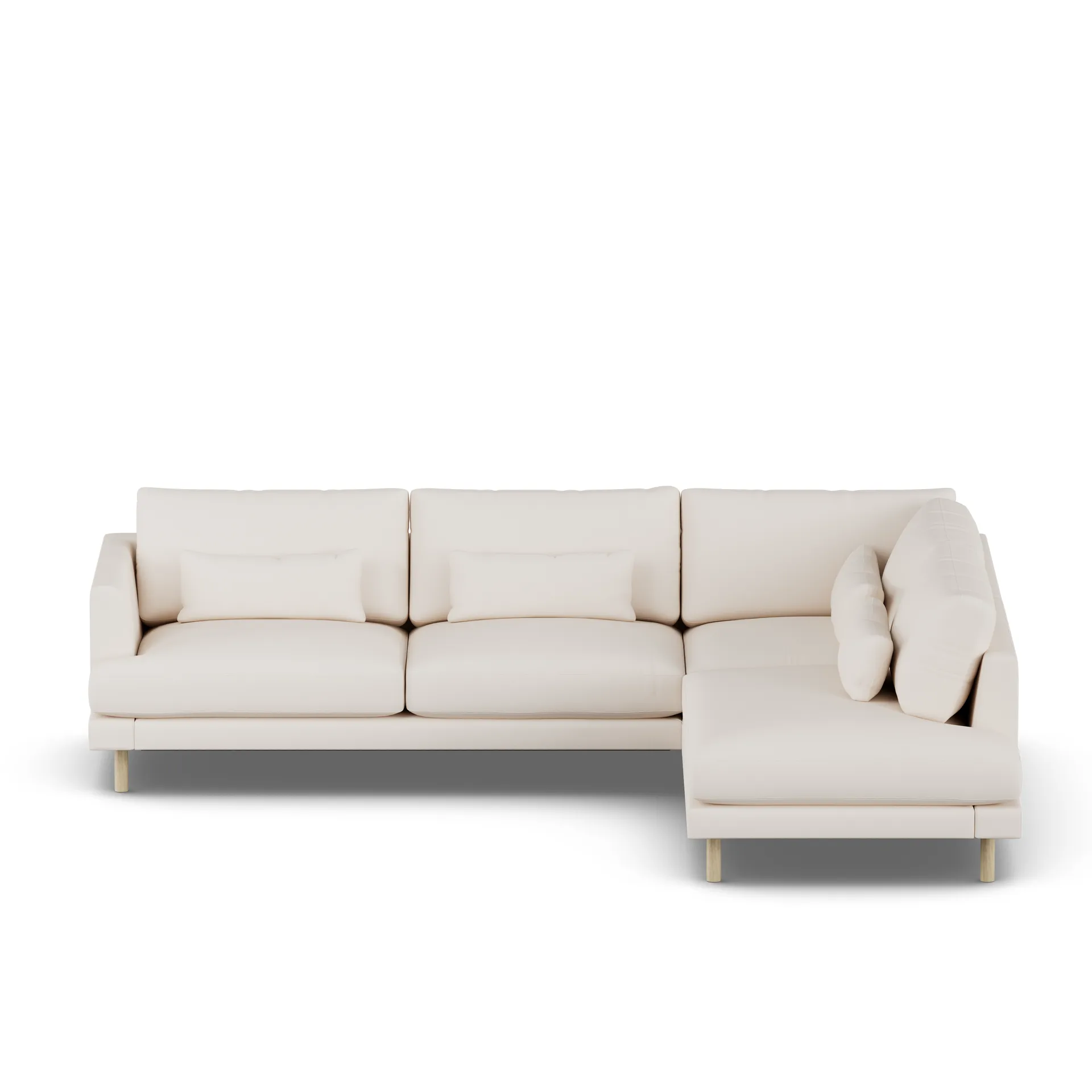 Bredhult sofa, Caleido Beige 9600-white-oiled oak, 3-seater A1 1898