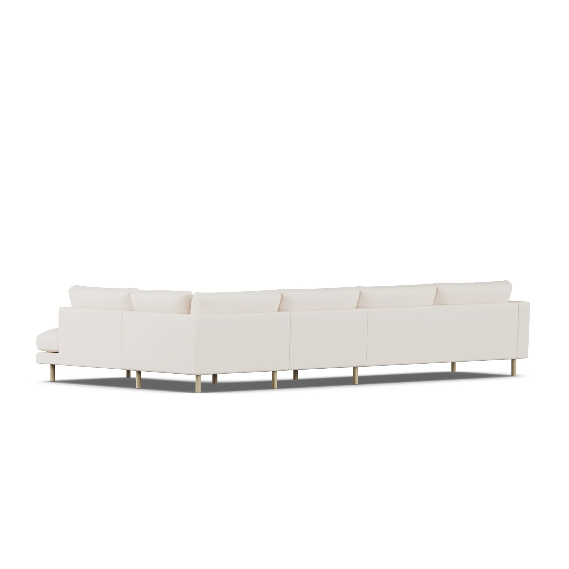 Bredhult sofa, Caleido Beige 9600-white-oiled oak, 4-seater B1 1898