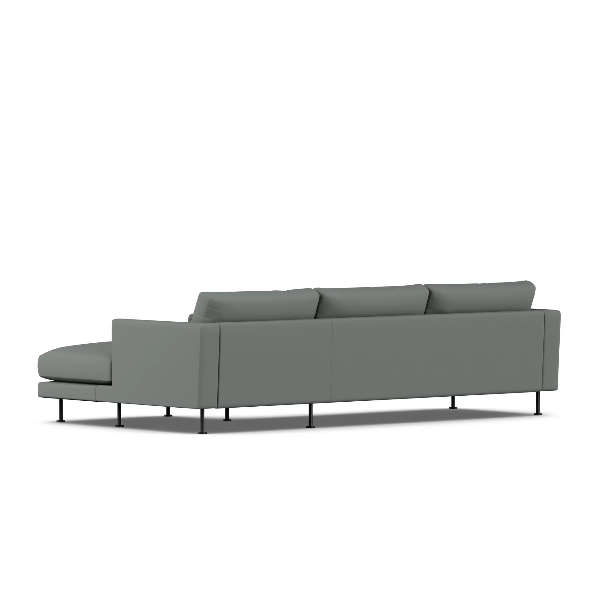 Bredhult sofa, Caleido Grey 1240-black steel, 2,5-seater C1 1898