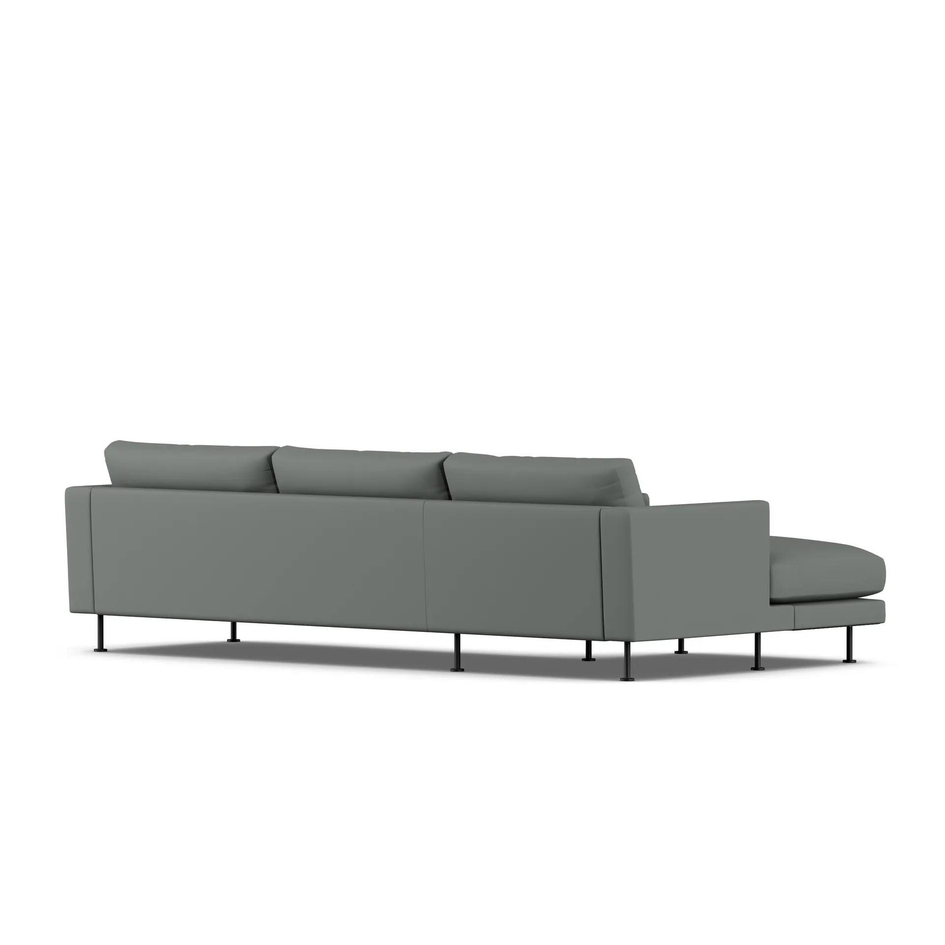 Bredhult sofa, Caleido Grey 1240-black steel, 2,5-seater C2 1898