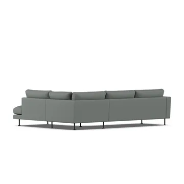 Bredhult sofa - Caleido Grey 1240-black steel, 3-seater A1 - 1898