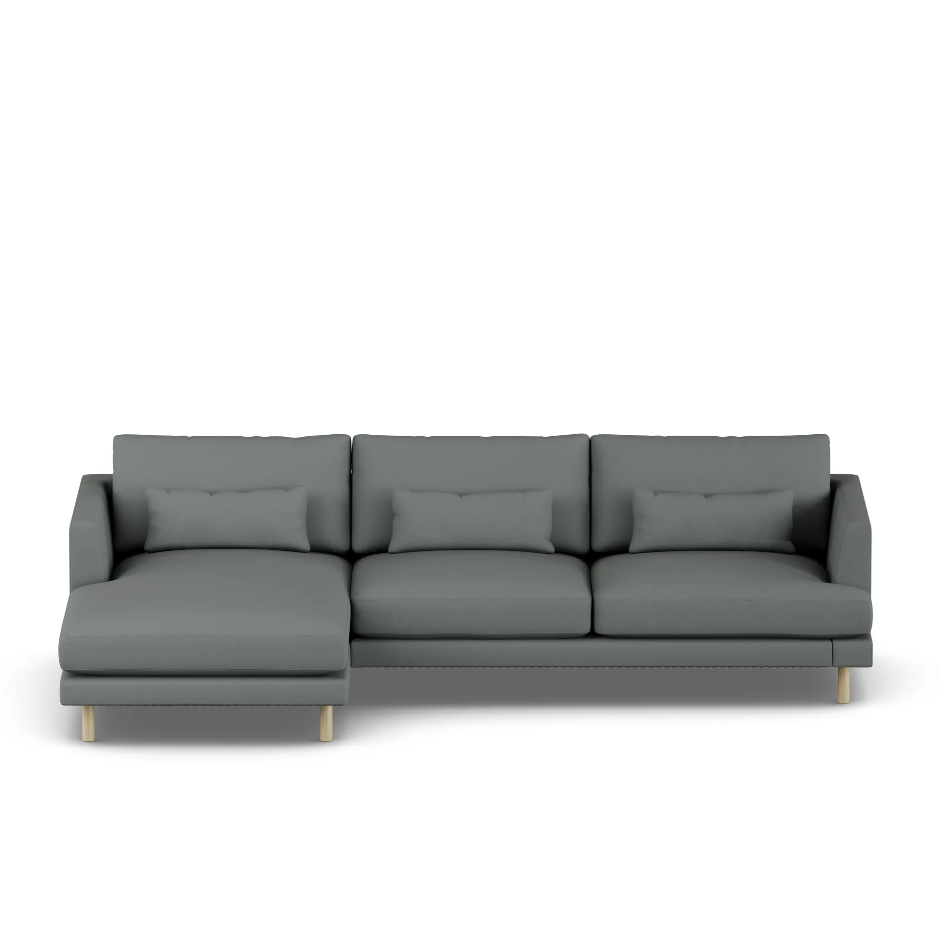 Bredhult sofa, Caleido Grey 1240-white-oiled oak, 2,5-seater C2 1898