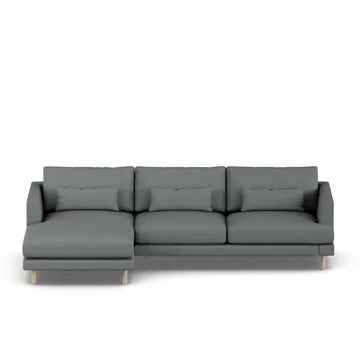 Bredhult sofa - Caleido Grey 1240-white-oiled oak, 2,5-seater C2 - 1898