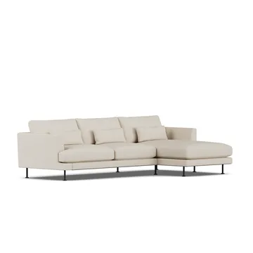 Bredhult sofa - Jump Beige 1956-black steel, 2,5-seater C1 - 1898