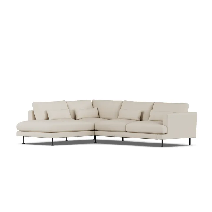 Bredhult sofa - Jump Beige 1956-black steel, 3-seater A2 - 1898