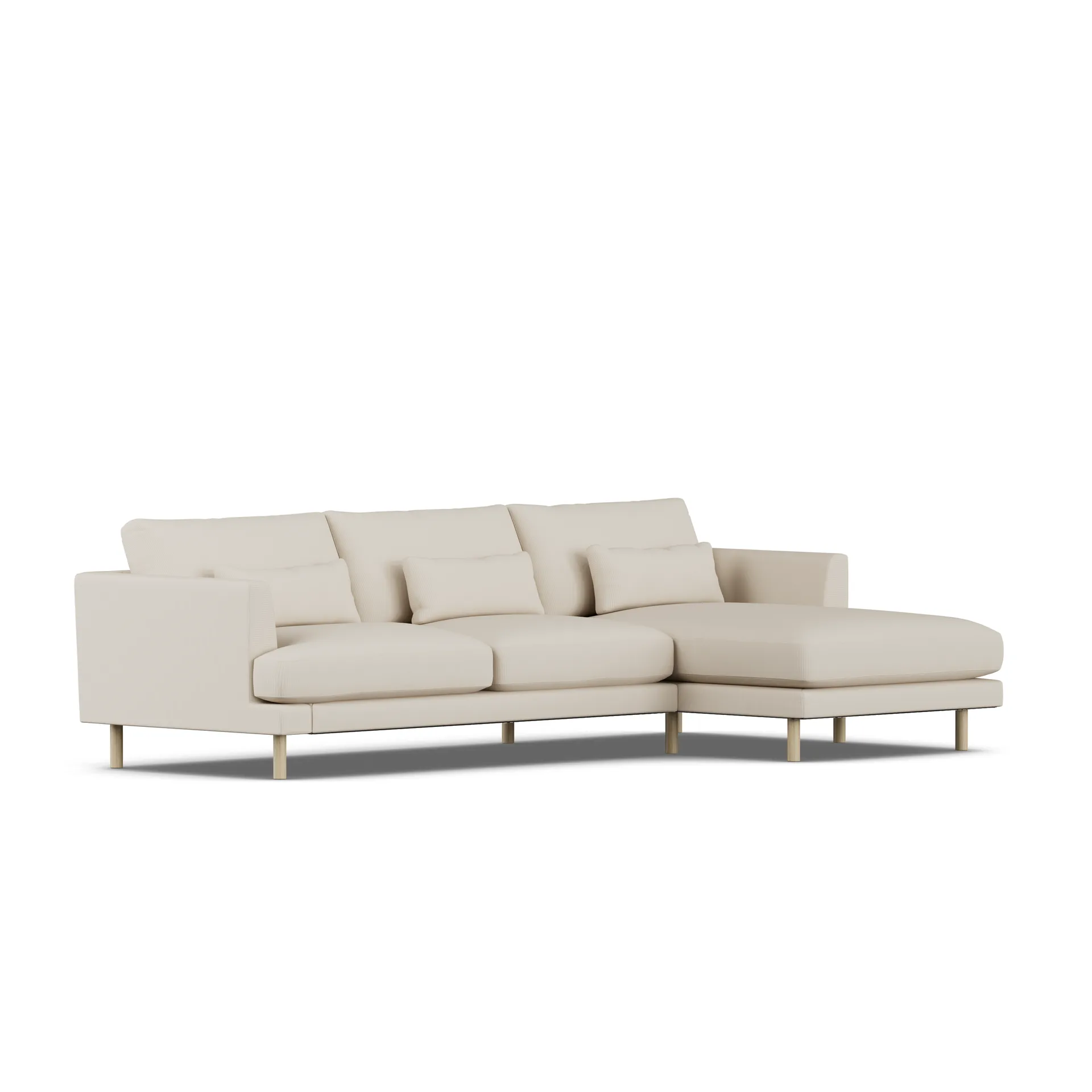 Bredhult sofa, Jump Beige 1956-white-oiled oak, 2,5-seater C1 1898