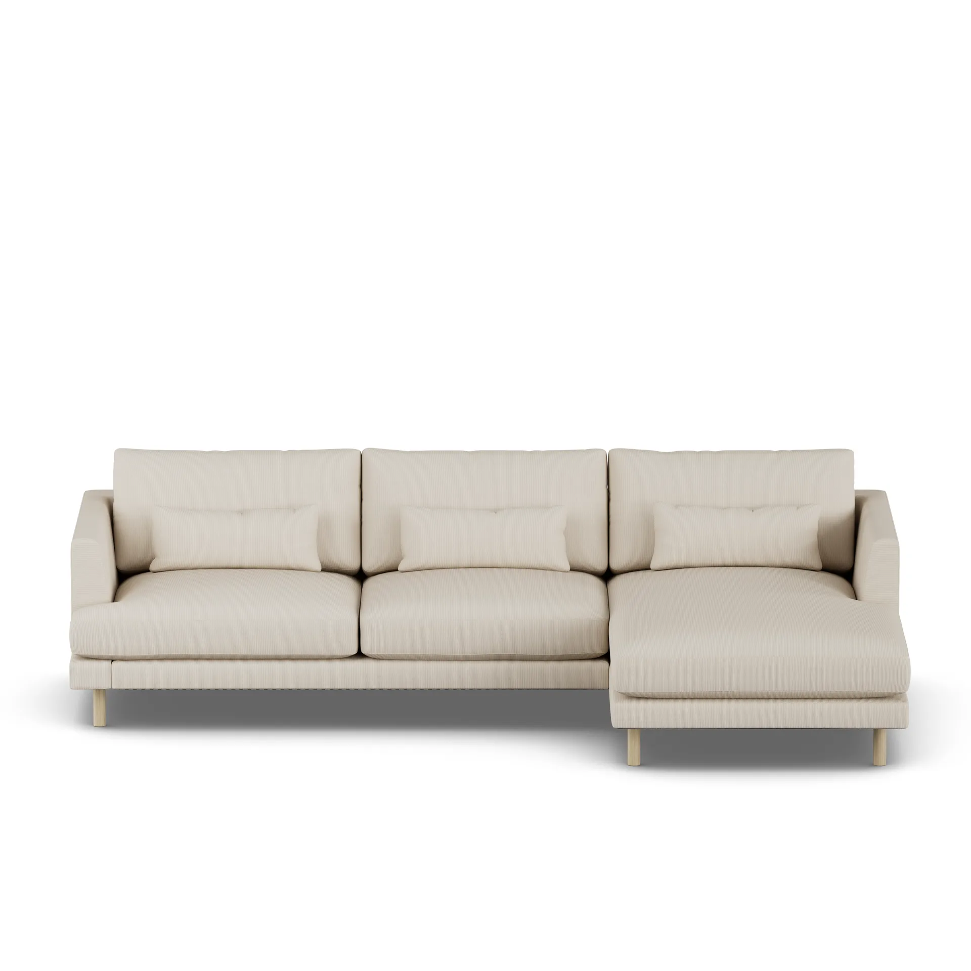 Bredhult sofa, Jump Beige 1956-white-oiled oak, 2,5-seater C1 1898