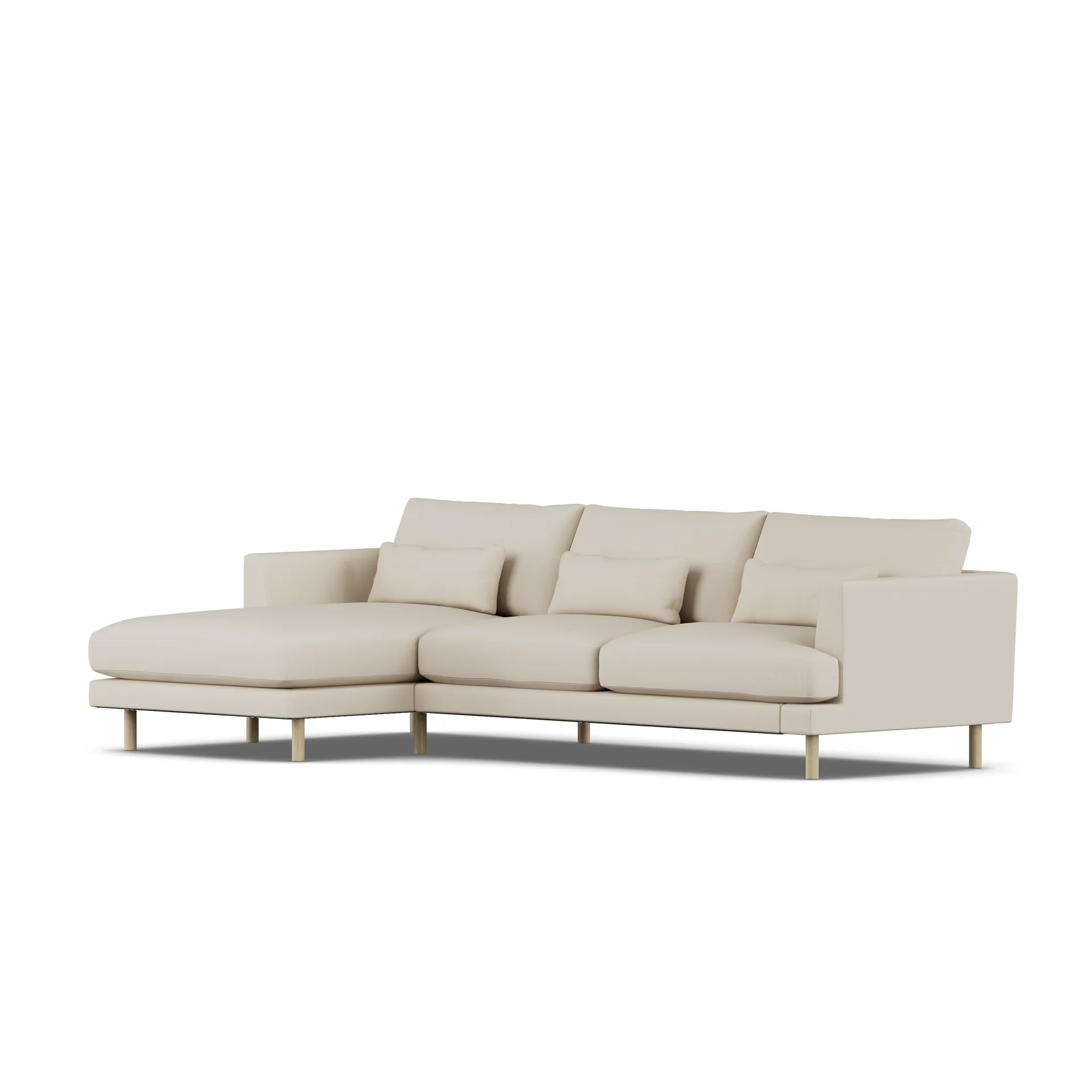 Bredhult sofa, Jump Beige 1956-white-oiled oak, 2,5-seater C2 1898