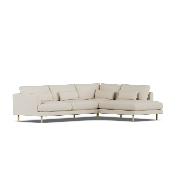 Bredhult sofa - Jump Beige 1956-white-oiled oak, 3-seater A1 - 1898