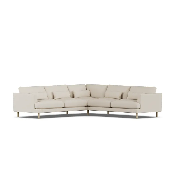 Bredhult sofa - Jump Beige 1956-white-oiled oak, corner sofa F - 1898