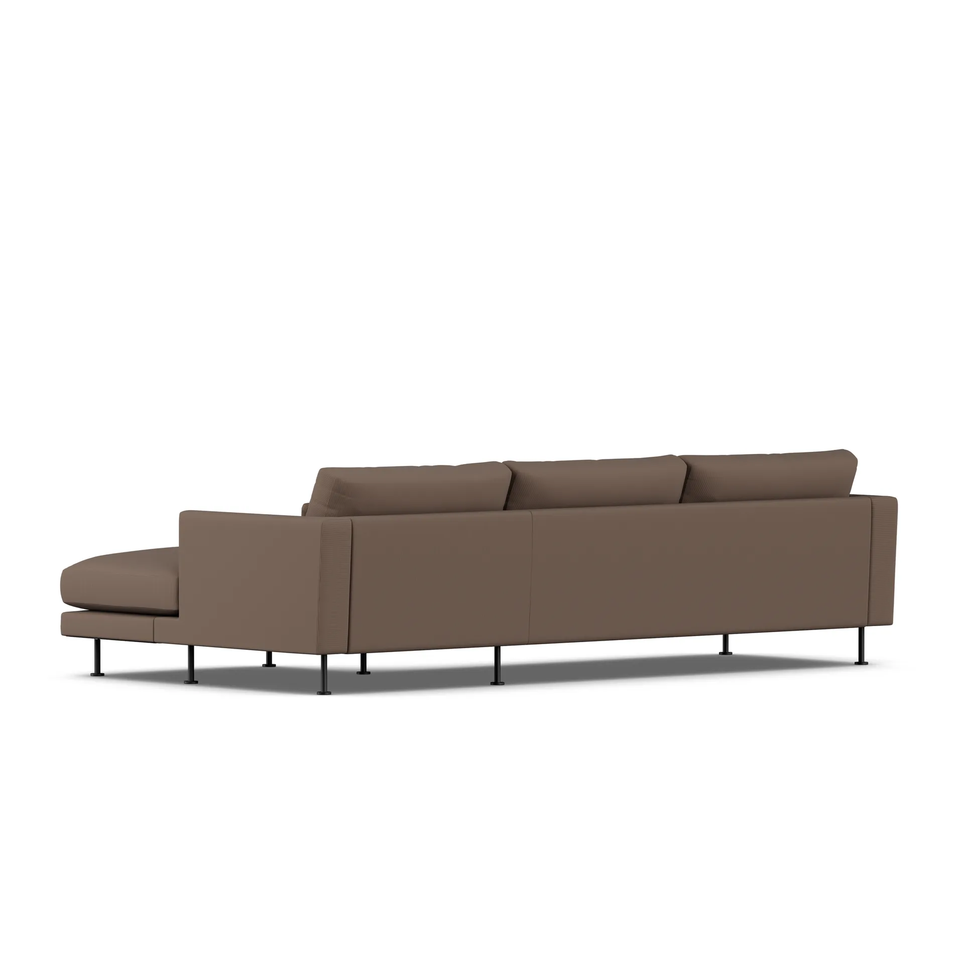Bredhult sofa, Jump Brown 1955-black steel, 2,5-seater C1 1898