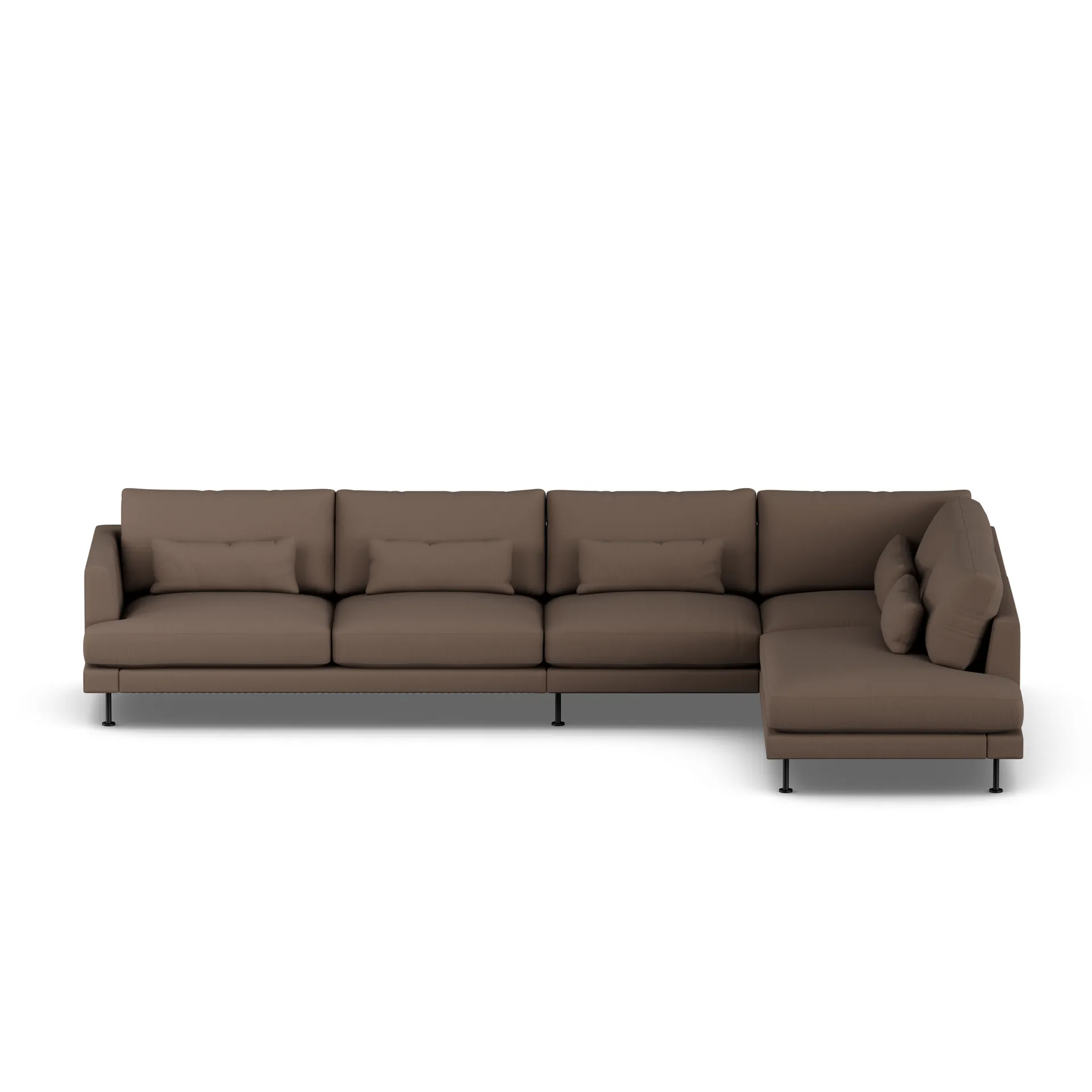 Bredhult sofa, Jump Brown 1955-black steel, 4-seater B1 1898