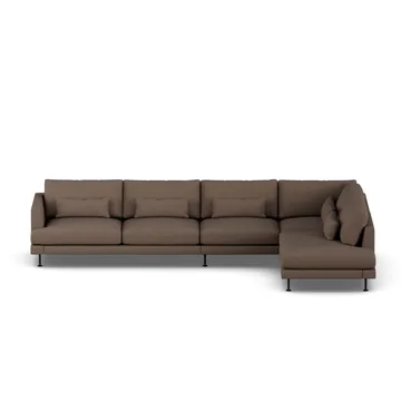 Bredhult sofa - Jump Brown 1955-black steel, 4-seater B1 - 1898