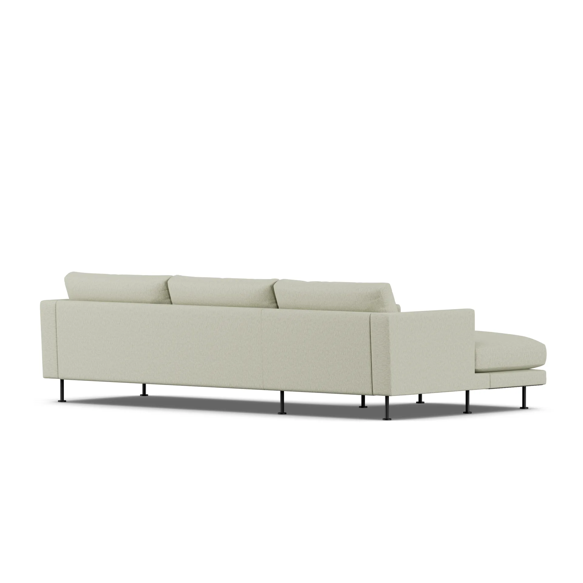 Bredhult sofa, Luiza Beige 3981-black steel, 2,5-seater C2 1898