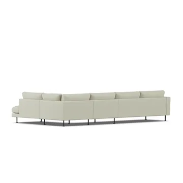 Bredhult sofa - Luiza Beige 3981-black steel, 4-seater B1 - 1898