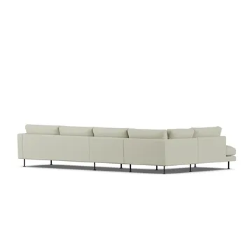 Bredhult sofa - Luiza Beige 3981-black steel, 4-seater B2 - 1898