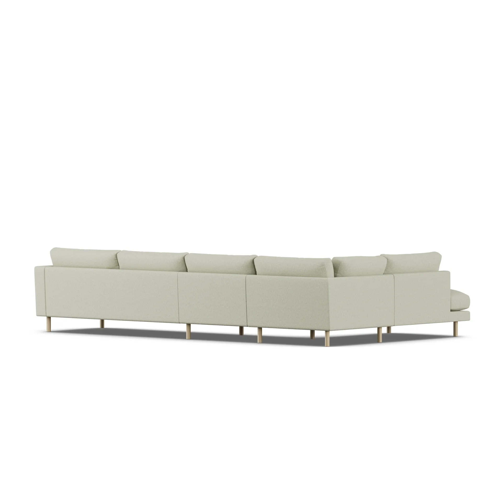 Bredhult sofa, Luiza Beige 3981-white-oiled oak, 4-seater B2 1898