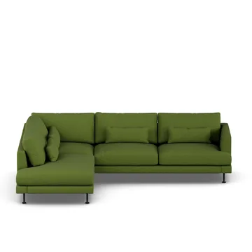 Bredhult sofa - Luiza Green 3975-black steel, 3-seater A2 - 1898