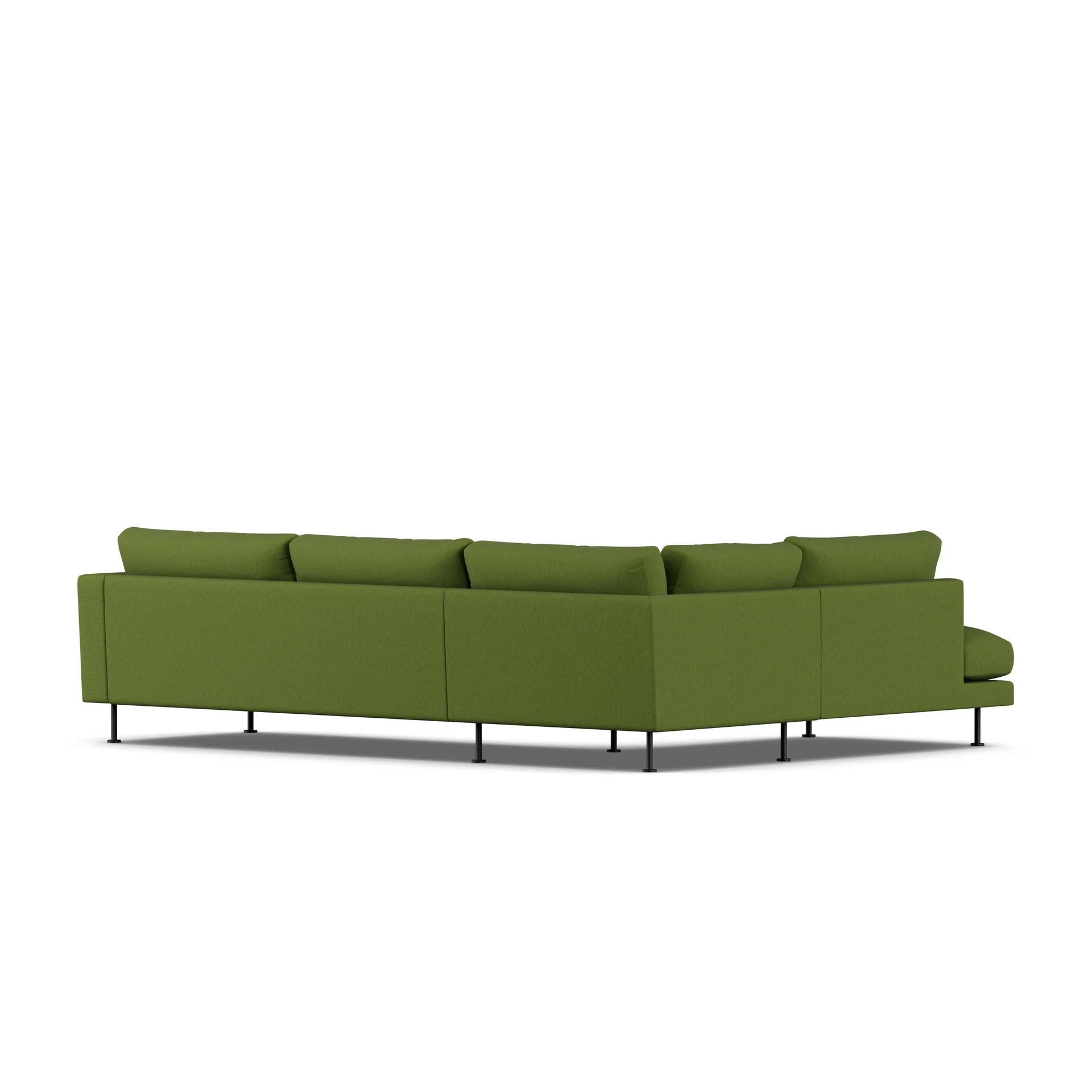 Bredhult sofa, Luiza Green 3975-black steel, 3-seater A2 1898