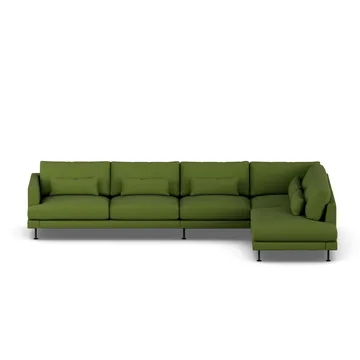 Bredhult sofa - Luiza Green 3975-black steel, 4-seater B1 - 1898