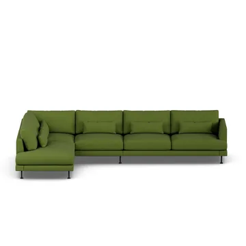 Bredhult sofa - Luiza Green 3975-black steel, 4-seater B2 - 1898