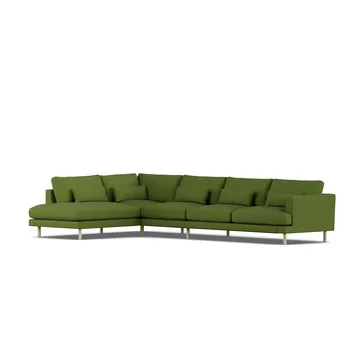 Bredhult sofa - Luiza Green 3975-white-oiled oak, 4-seater B2 - 1898