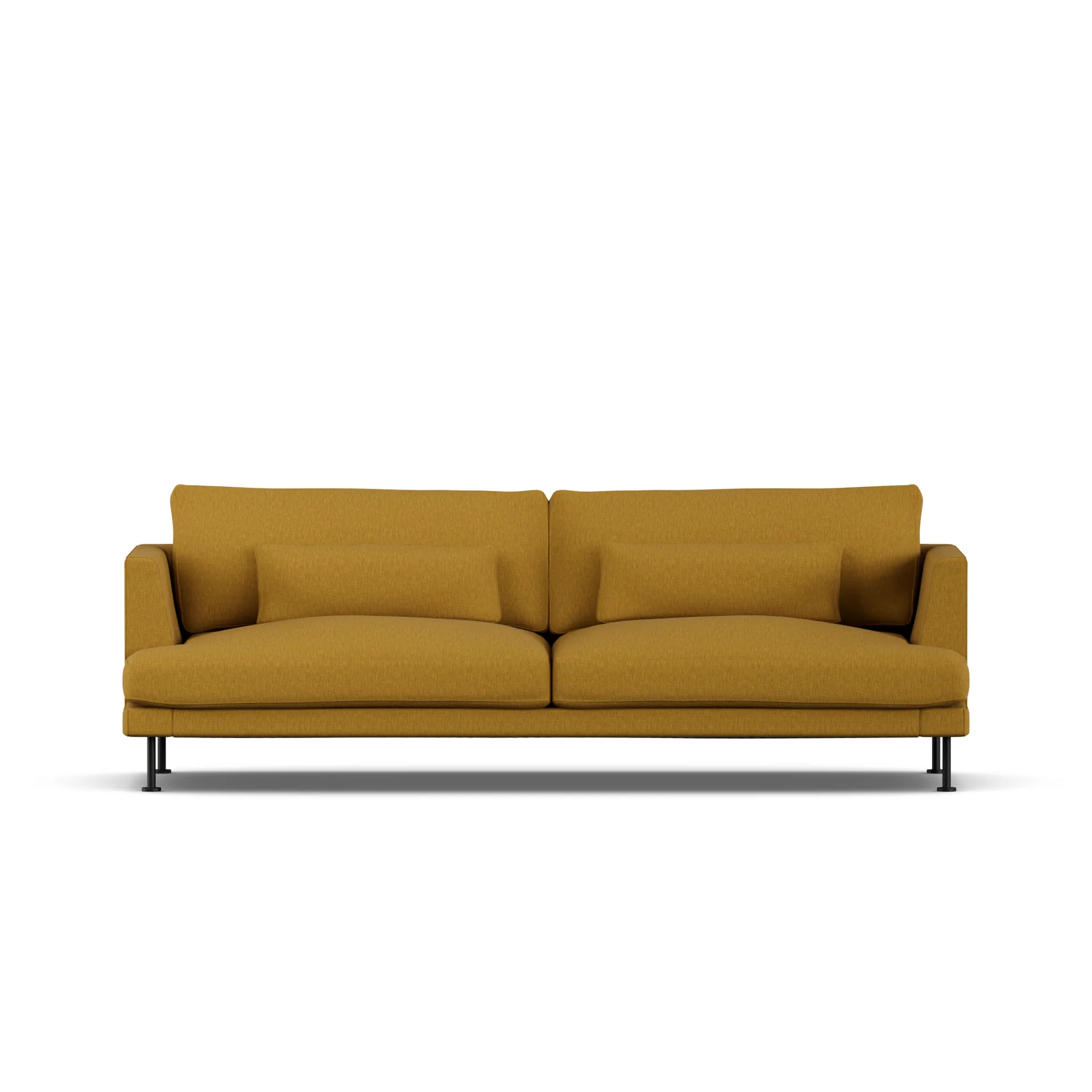 Bredhult sofa, Luiza Mustard 3972-black steel, 3-seater 1898