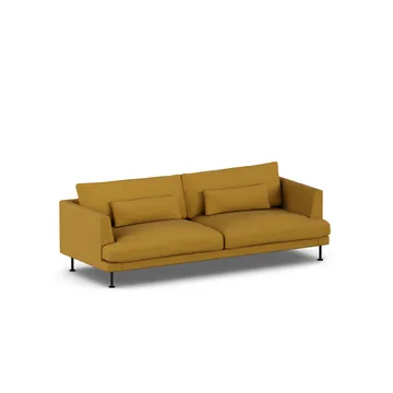 Bredhult sofa - Luiza Mustard 3972-black steel, 3-seater - 1898